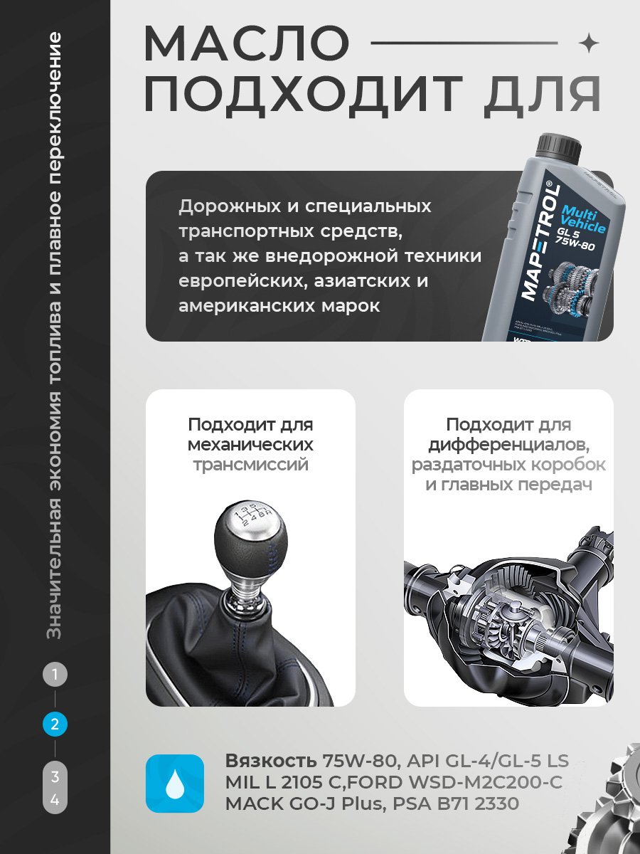 MAPETROL Multi Vehicle GL 5 75W-80